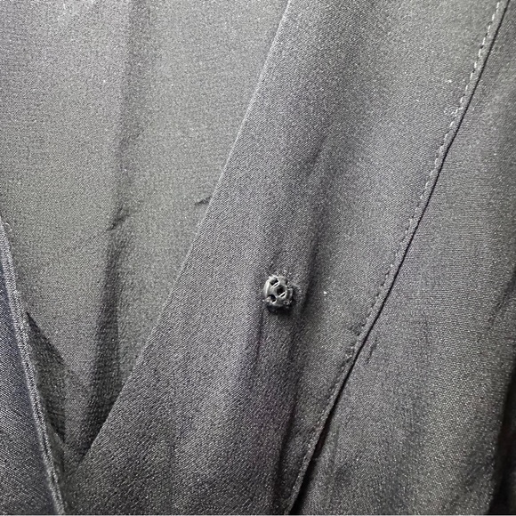 Babaton Black 100% Silk Romper, Pockets, Resort, Beach, Heritage, Lightweight - Picture 7 of 13